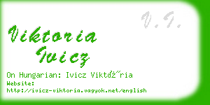 viktoria ivicz business card